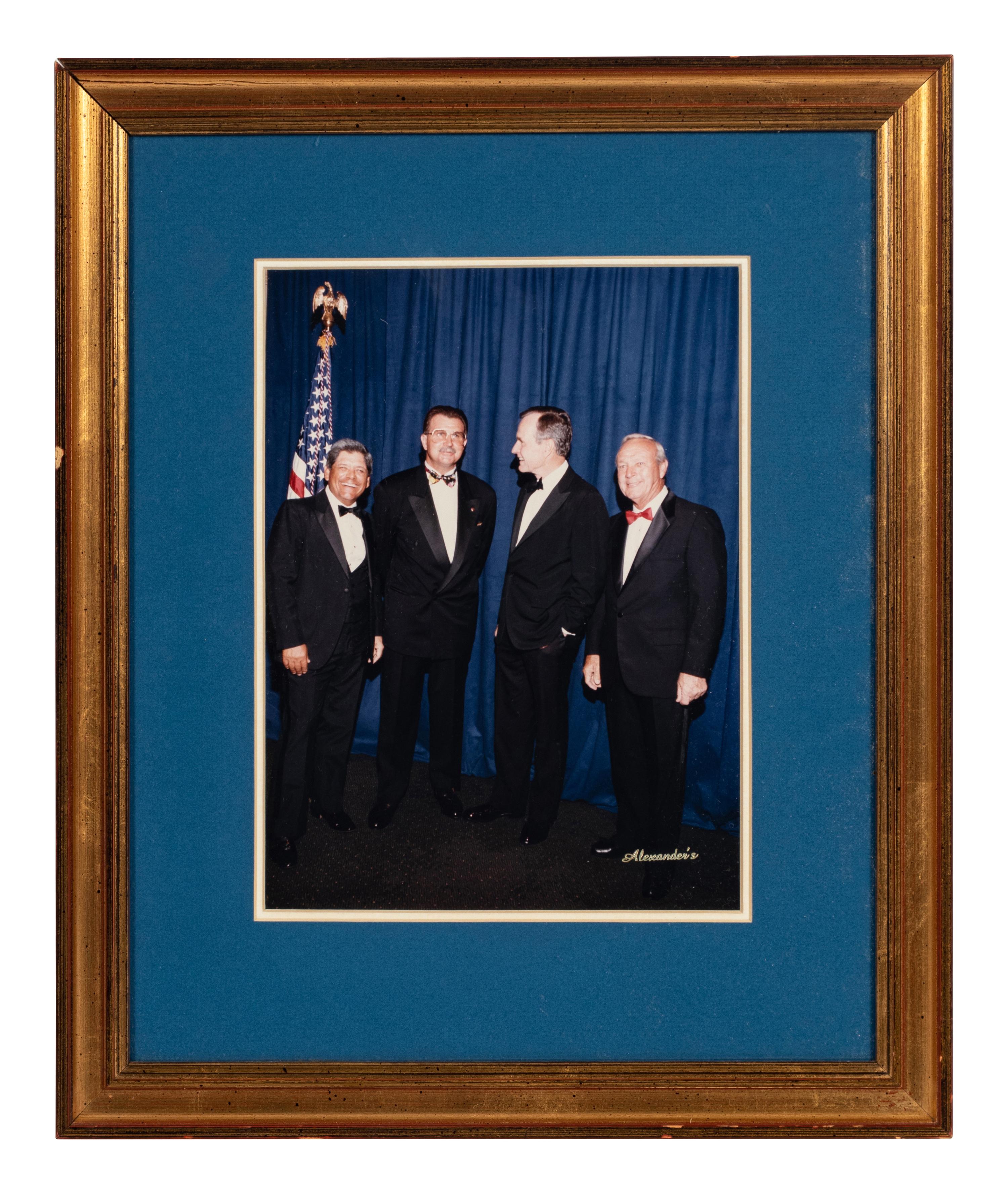 A Group of Six Photographs of Notable Politicians Formerly Displayed at Mike Ditka’s Restaurant