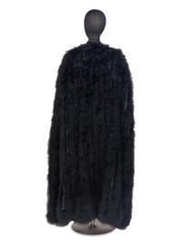 Saint Laurent Rive Gauche Feather Cape