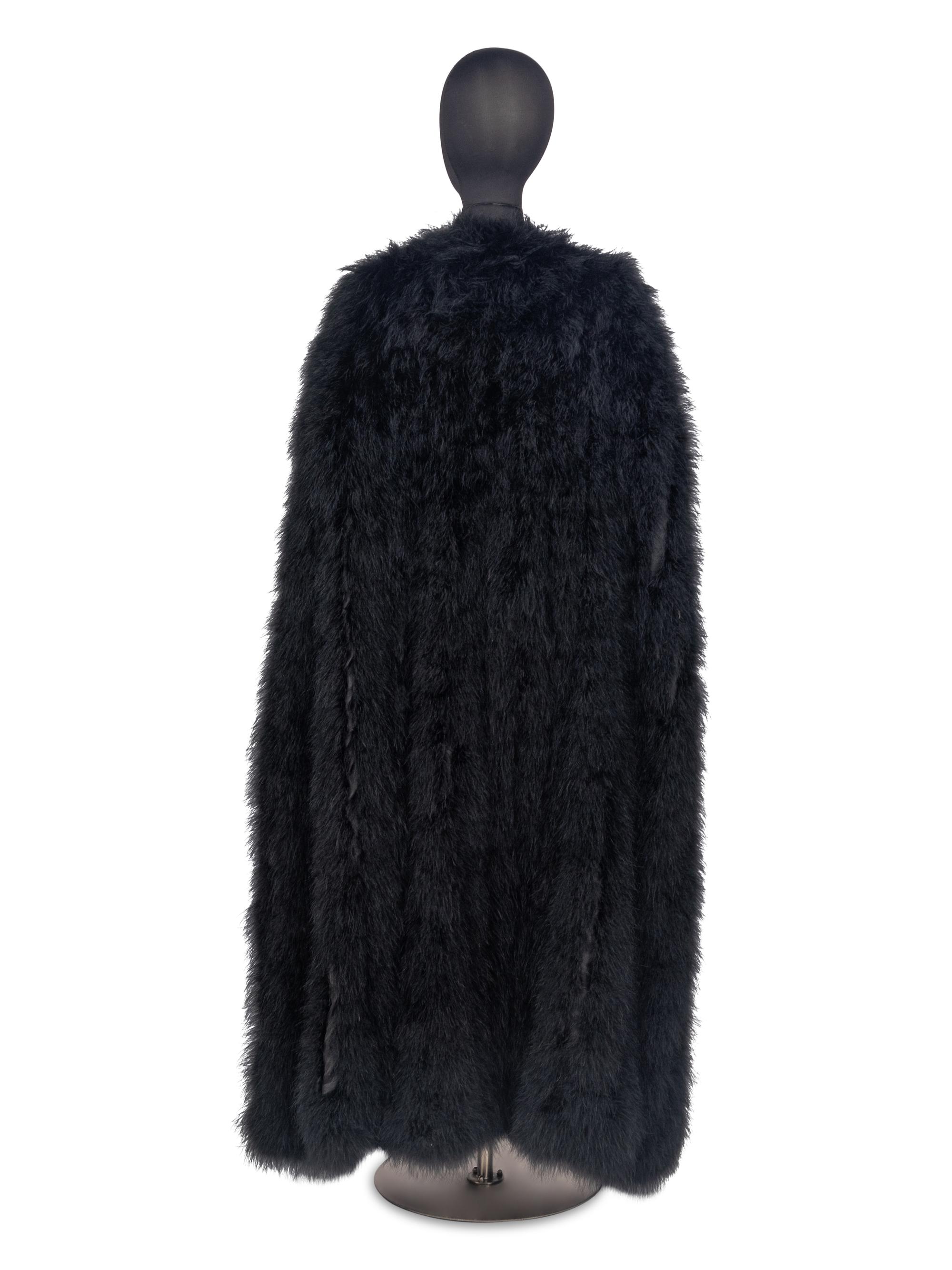 Saint Laurent Rive Gauche Feather Cape
