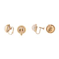 COLLECTION OF CULTURED MABE PEARL EARCLIPS