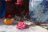 Two Works: Lowland Pathway, Wyoming and Flowers with Ginger Jar
