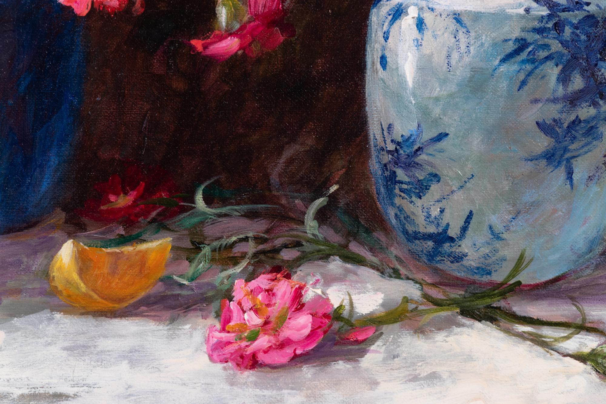 Two Works: Lowland Pathway, Wyoming and Flowers with Ginger Jar