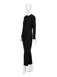 Geoffrey Beene Long-Sleeve Jumpsuit & a Judith Leiber Belt