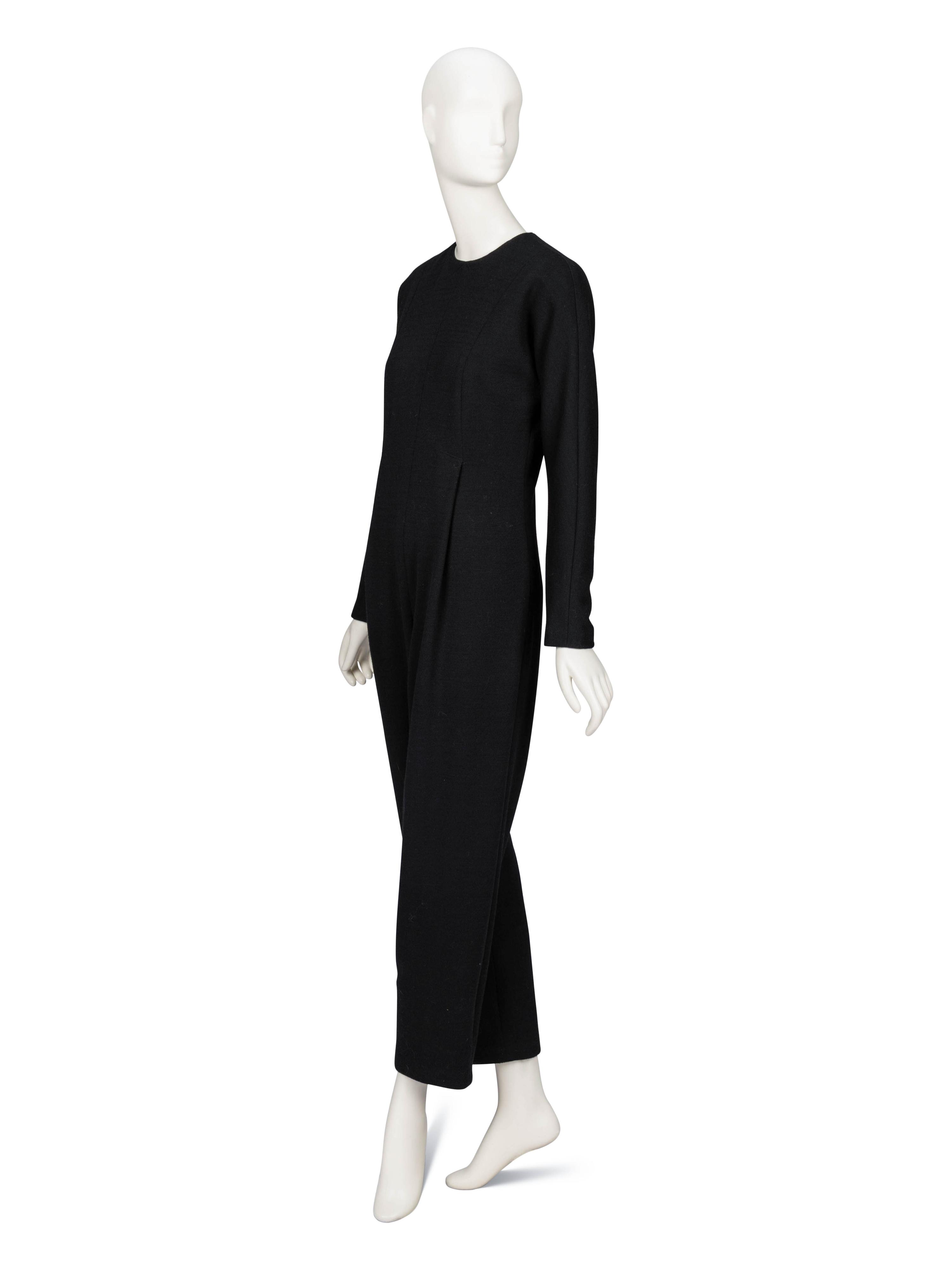 Geoffrey Beene Long-Sleeve Jumpsuit & a Judith Leiber Belt
