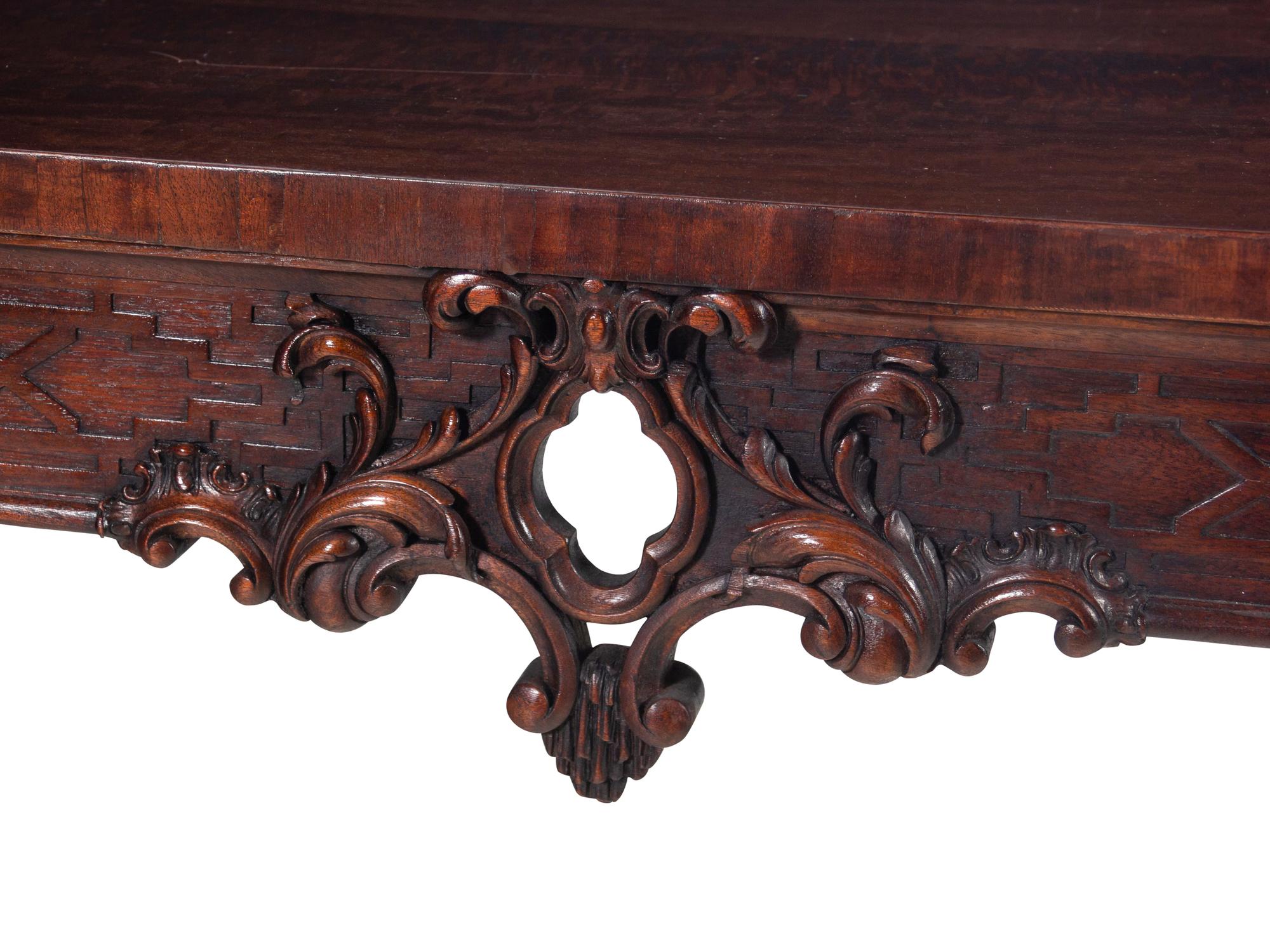 A Chinese Chippendale Style Mahogany Table