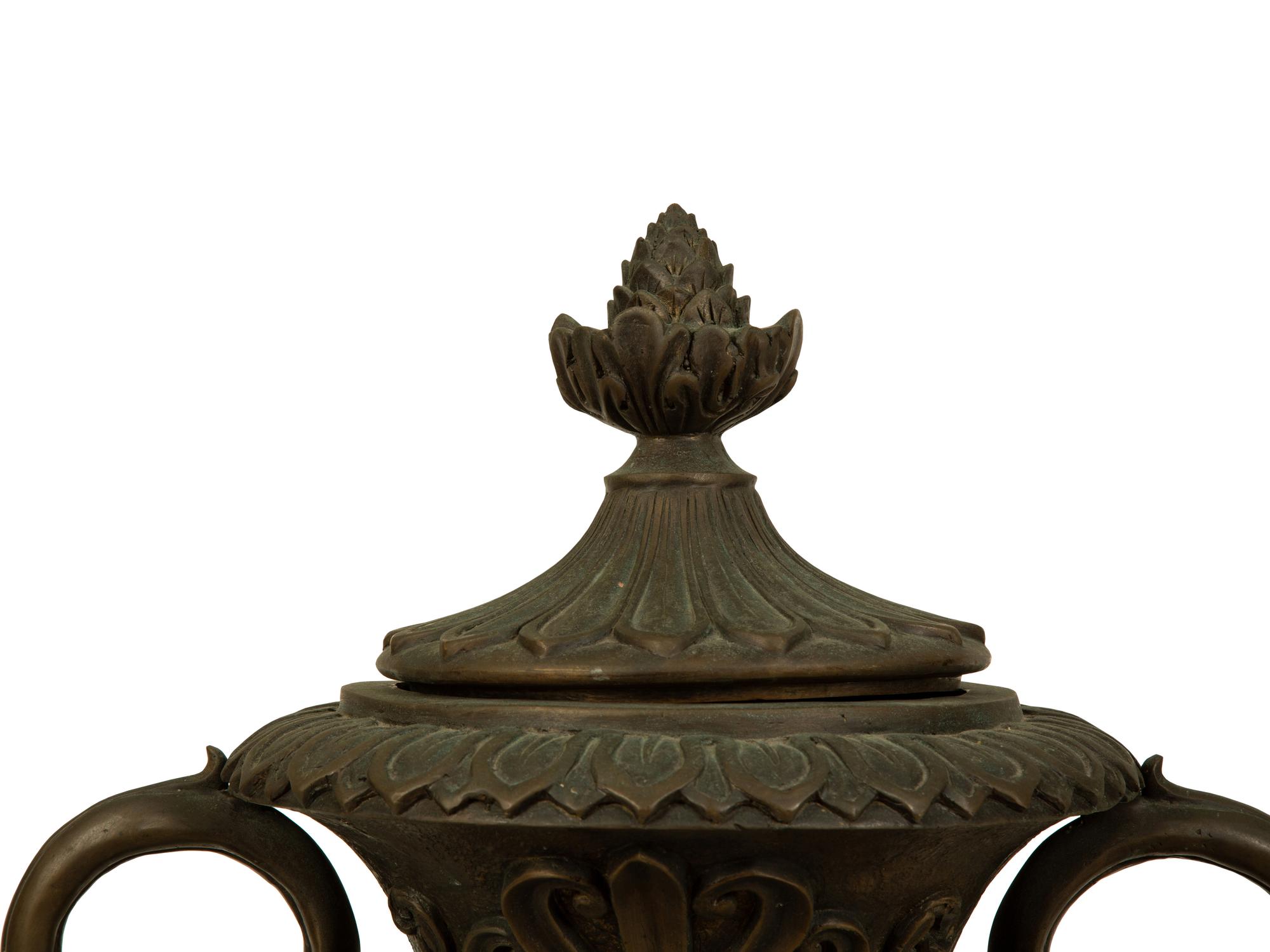 A Continental Bronze Campana Urn — 20TH CENTURY