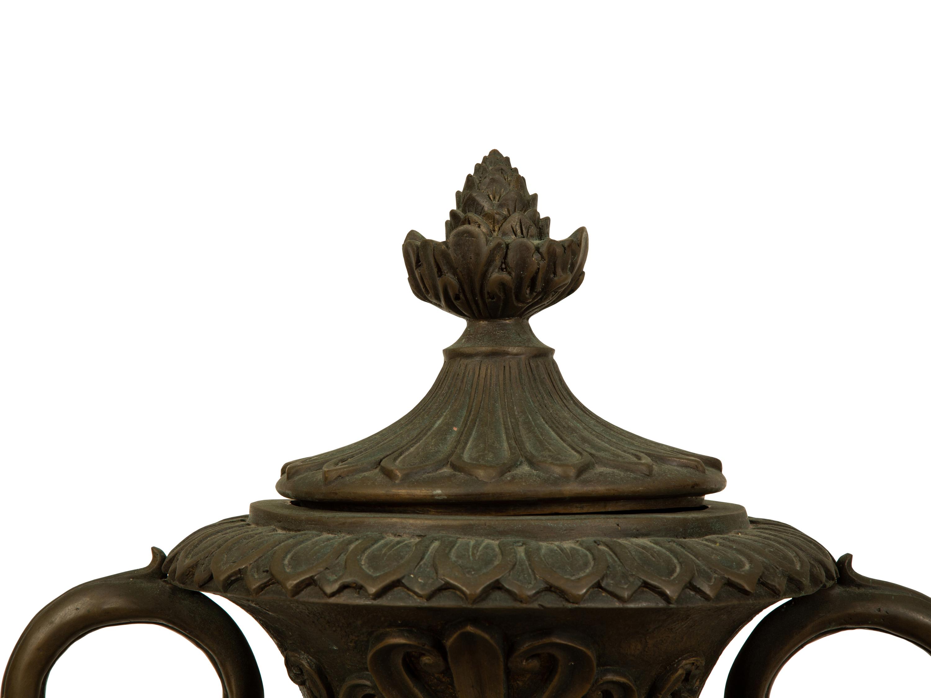 A Continental Bronze Campana Urn — 20TH CENTURY
