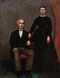 Artist Unknown(Chinese School, 19th Century)Possibly a Portrait of Captain Robert Bennet Forbes and Mrs. Forbes, circa 1880