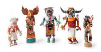Five Contemporary Kachinas Height of largest 12 3/4 inches