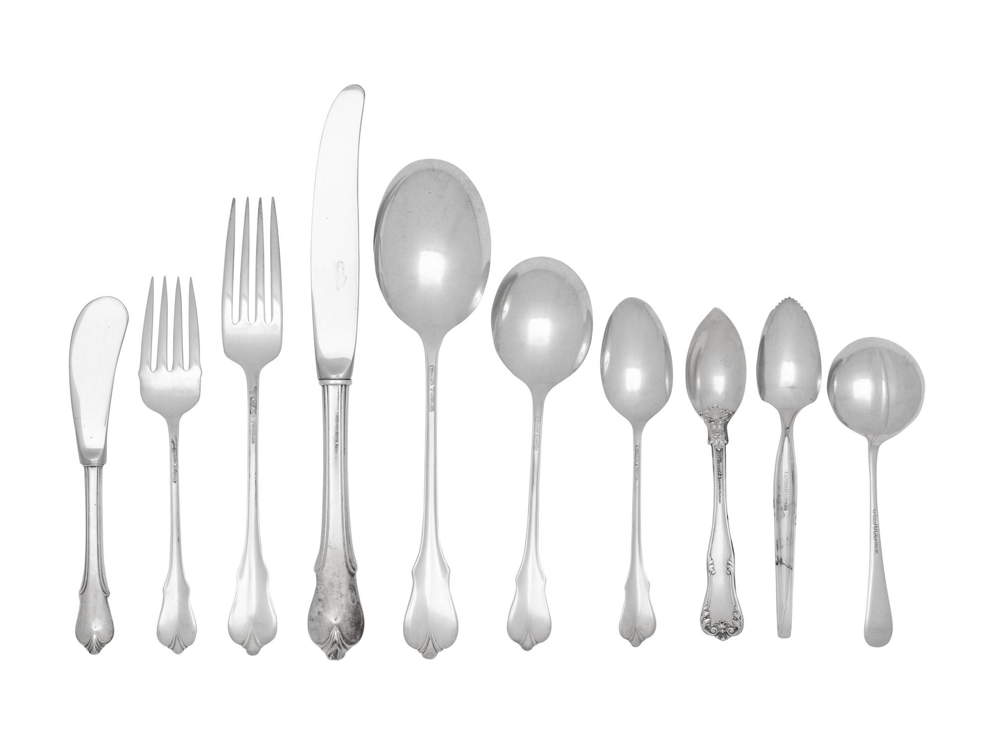 An American Silver Flatware Service