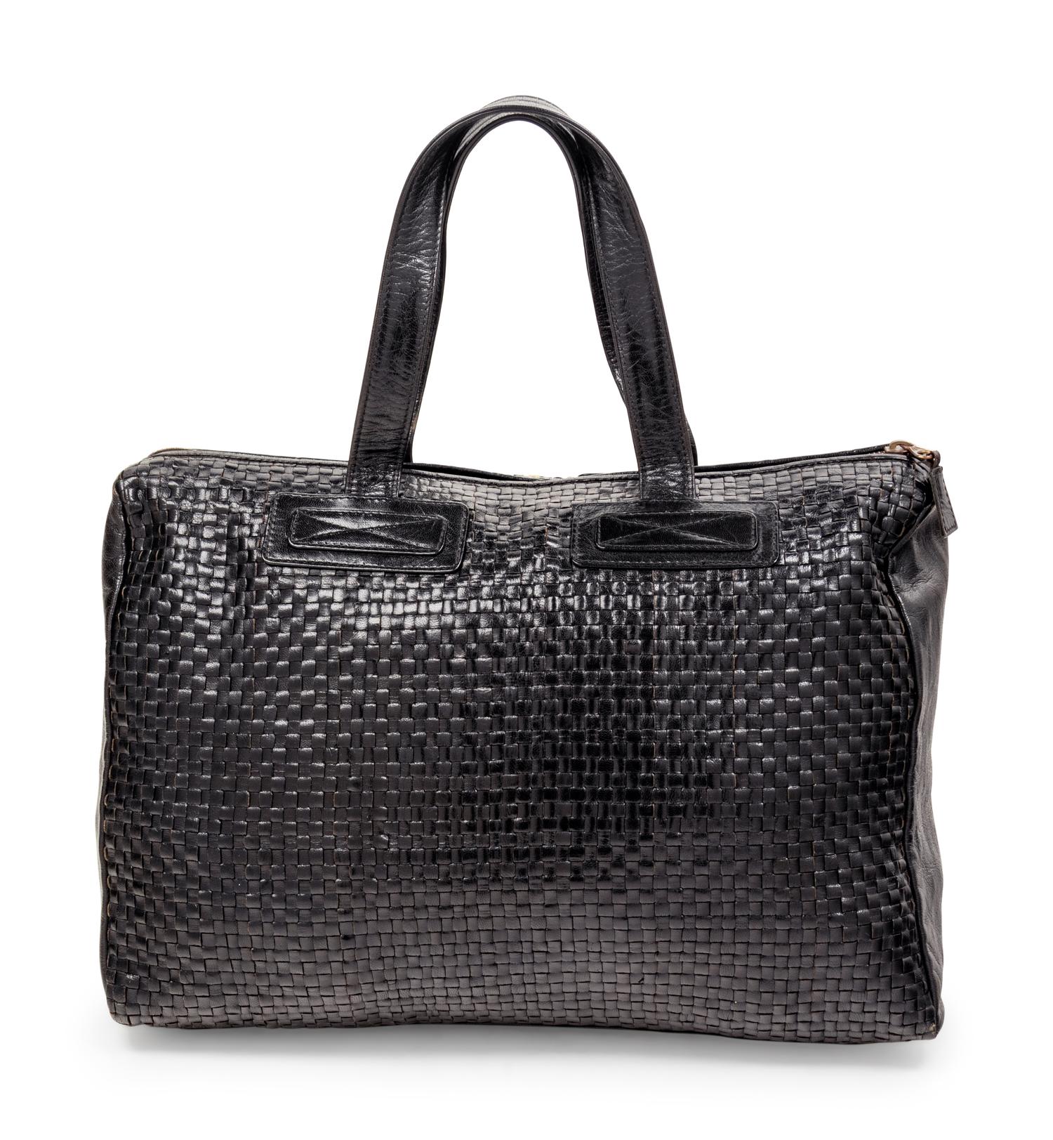 Fendi Woven Leather Bag, 1960s-1970s