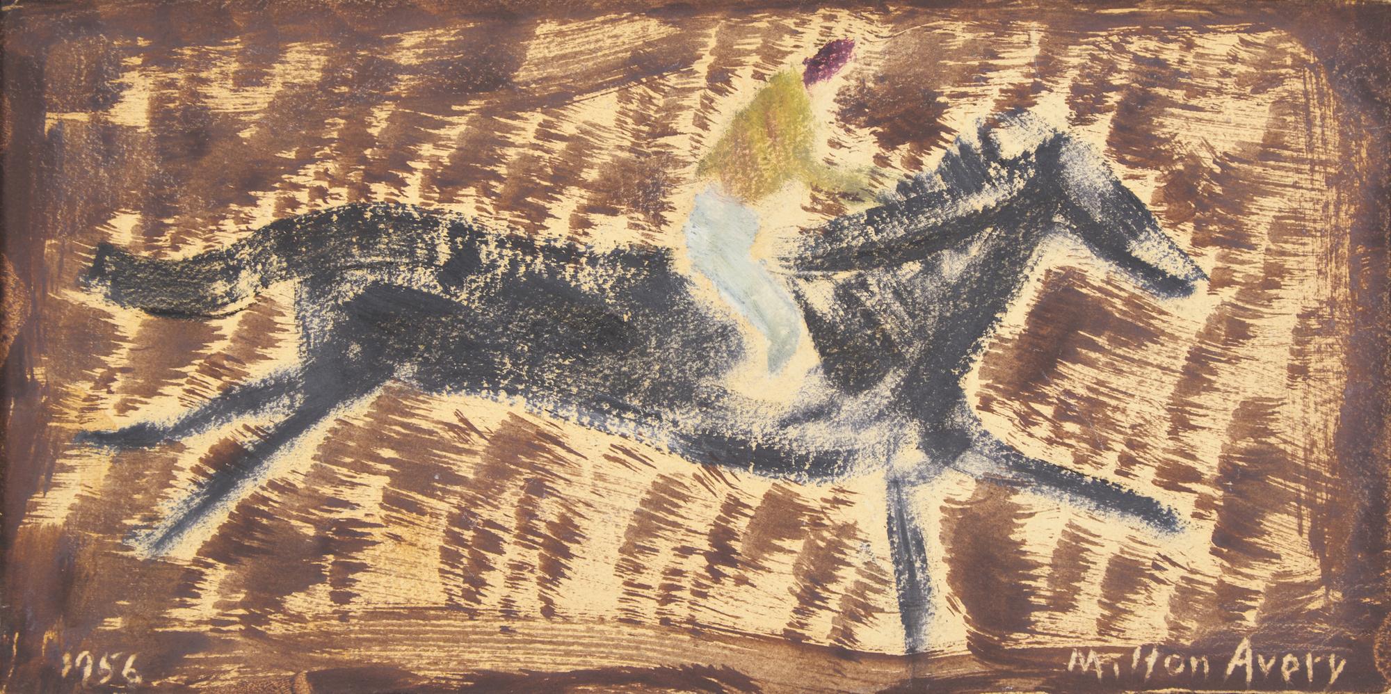 Milton Avery (American, 1885-1965) — Untitled (Black Horse) , 1956