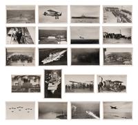 [GERMAN BATTLESHIP BISMARCK]. An archive of photographs and postcards relating to the British hunt for the German battleship Bismarck, ca. 1940s.