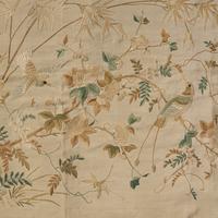 A Cantonese Embroidered Silk 'Birds' Panel, 20th Century — 近代 粵綉花鳥圖挂帳