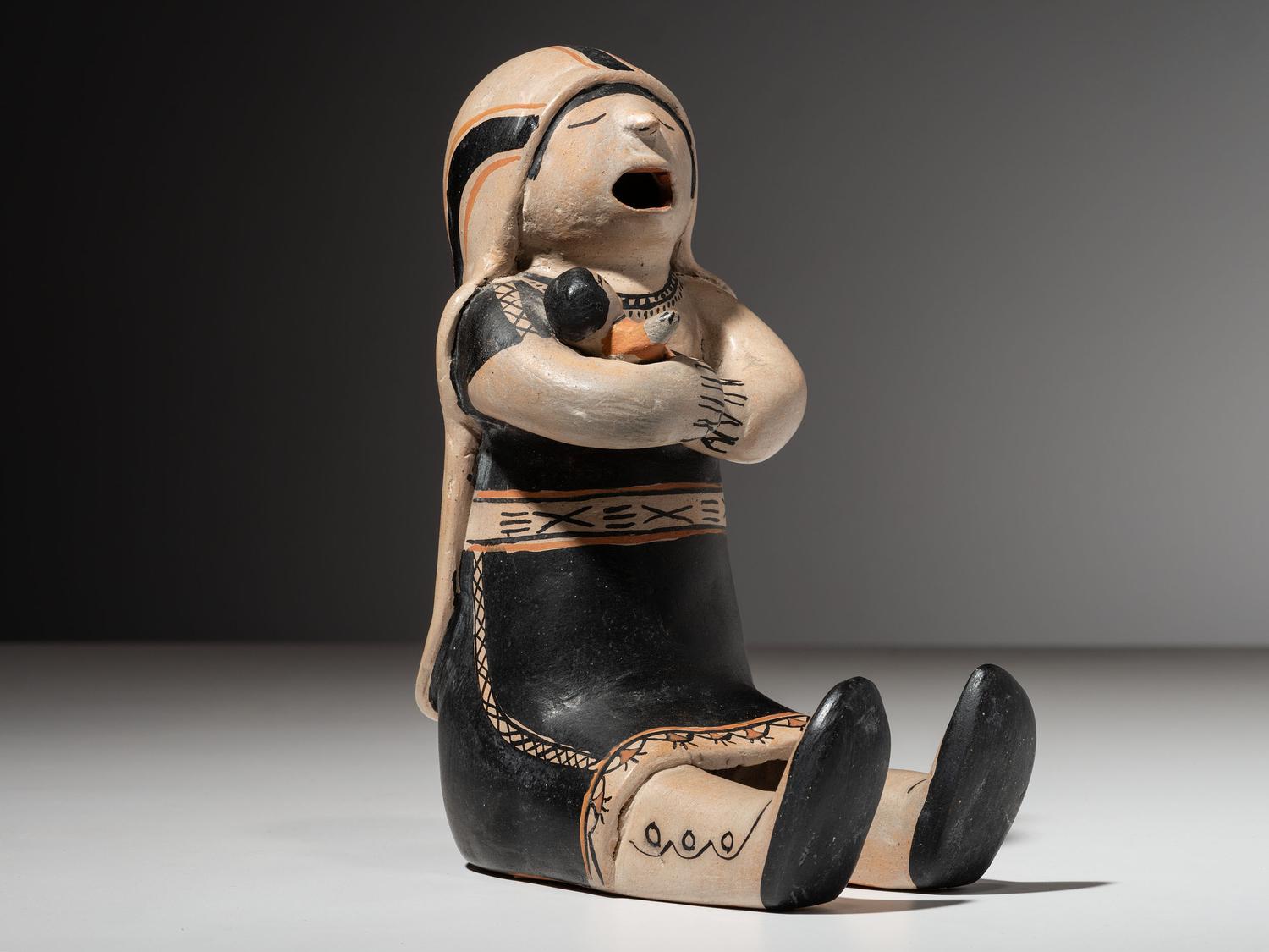 Pottery Singer, with Baby