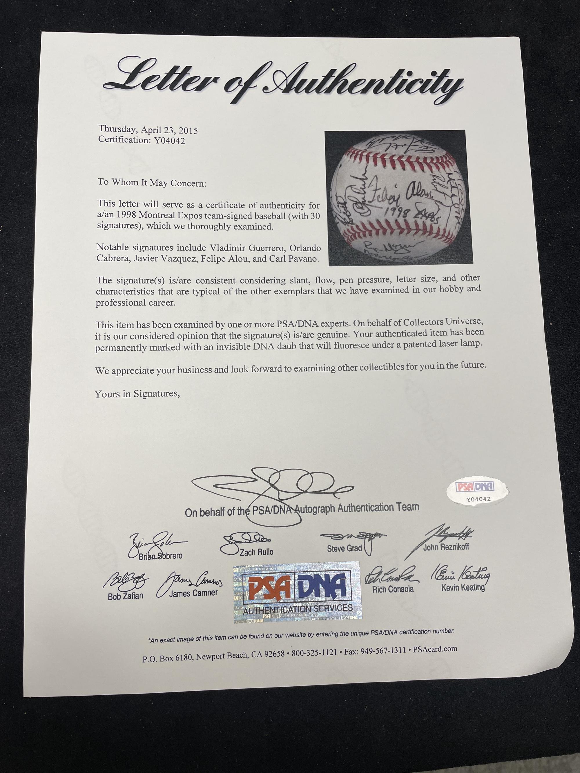 A Large Group of Assorted 1970s-2000s Montreal Expos Team Signed Autograph Baseballs,
