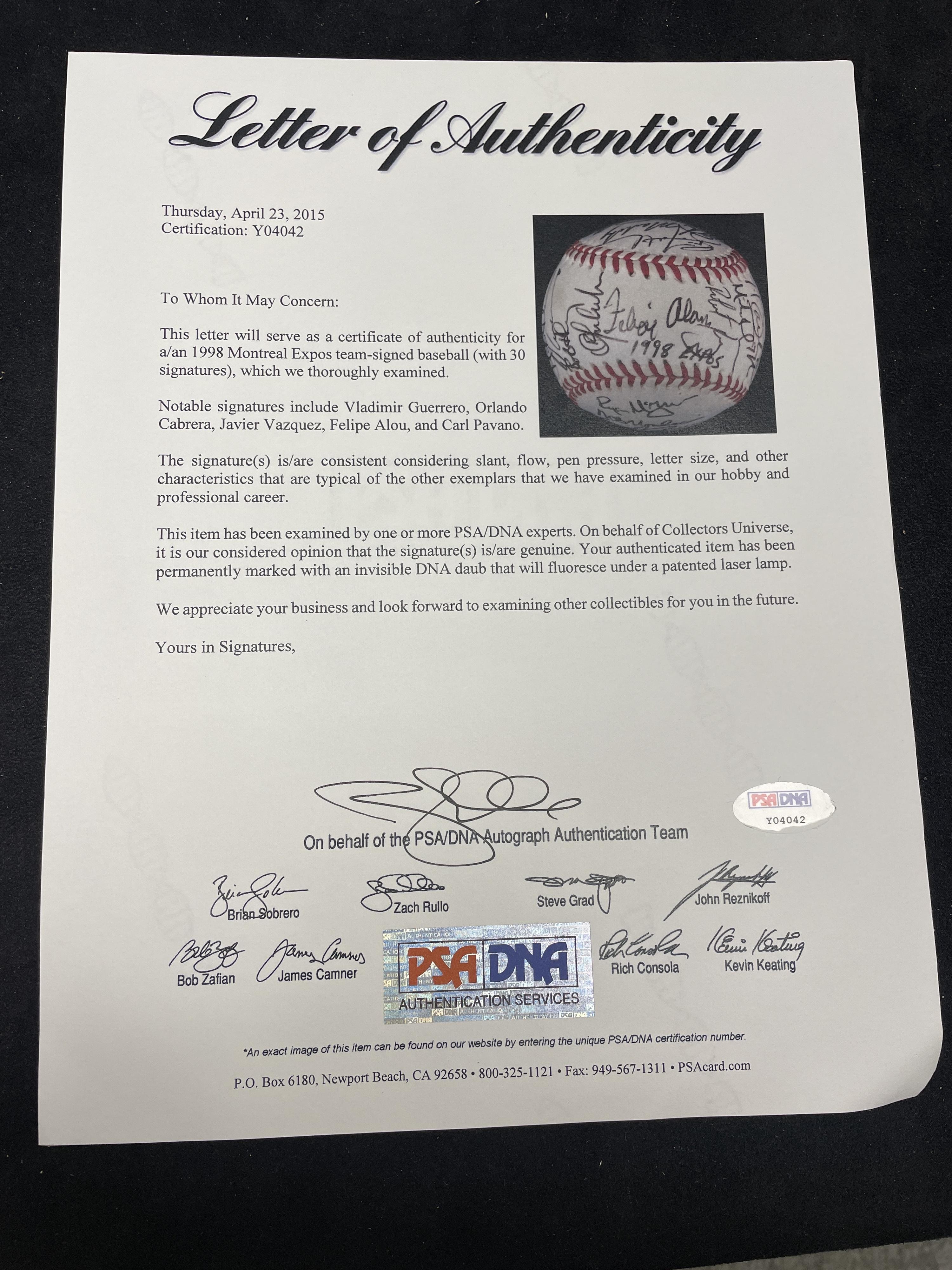 A Large Group of Assorted 1970s-2000s Montreal Expos Team Signed Autograph Baseballs,