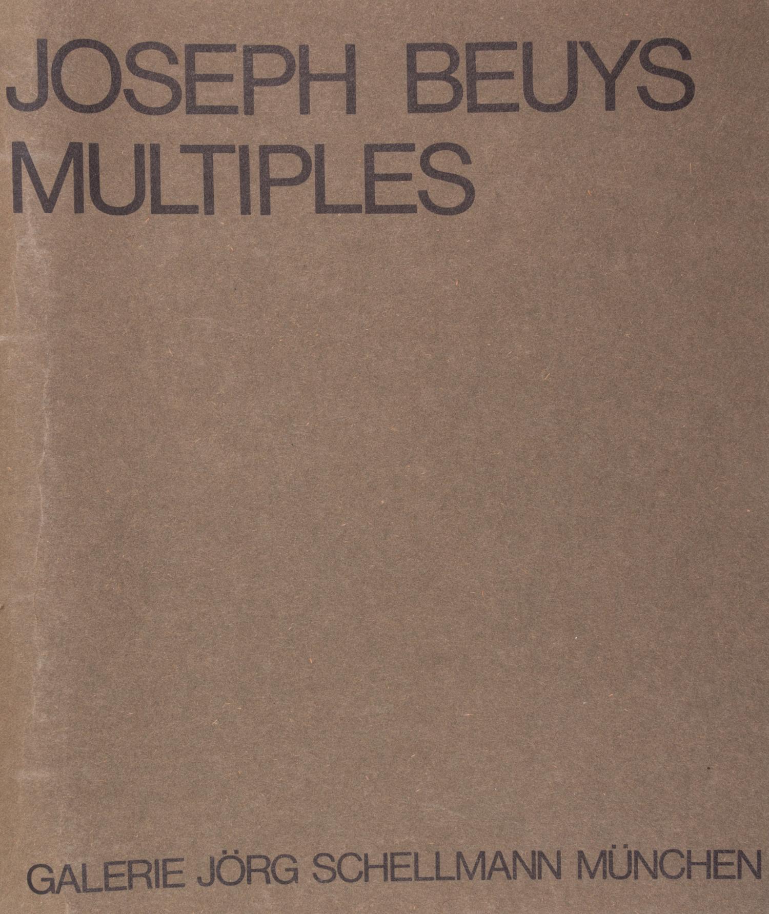 BEUYS, JOSEPH. Multiples + Grafik. Munich, 1971. Limited. With a felt postcard.