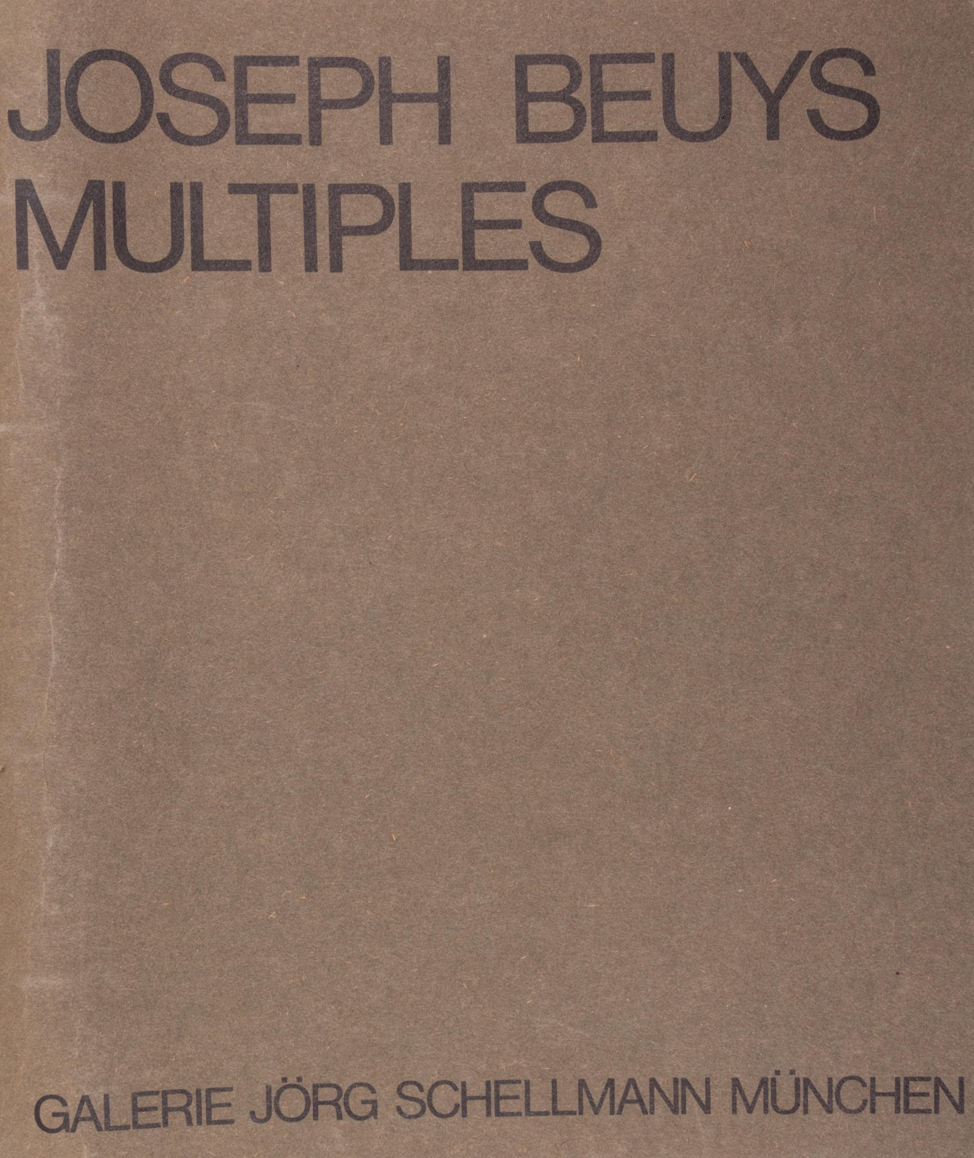 BEUYS, JOSEPH. Multiples + Grafik. Munich, 1971. Limited. With a felt postcard.