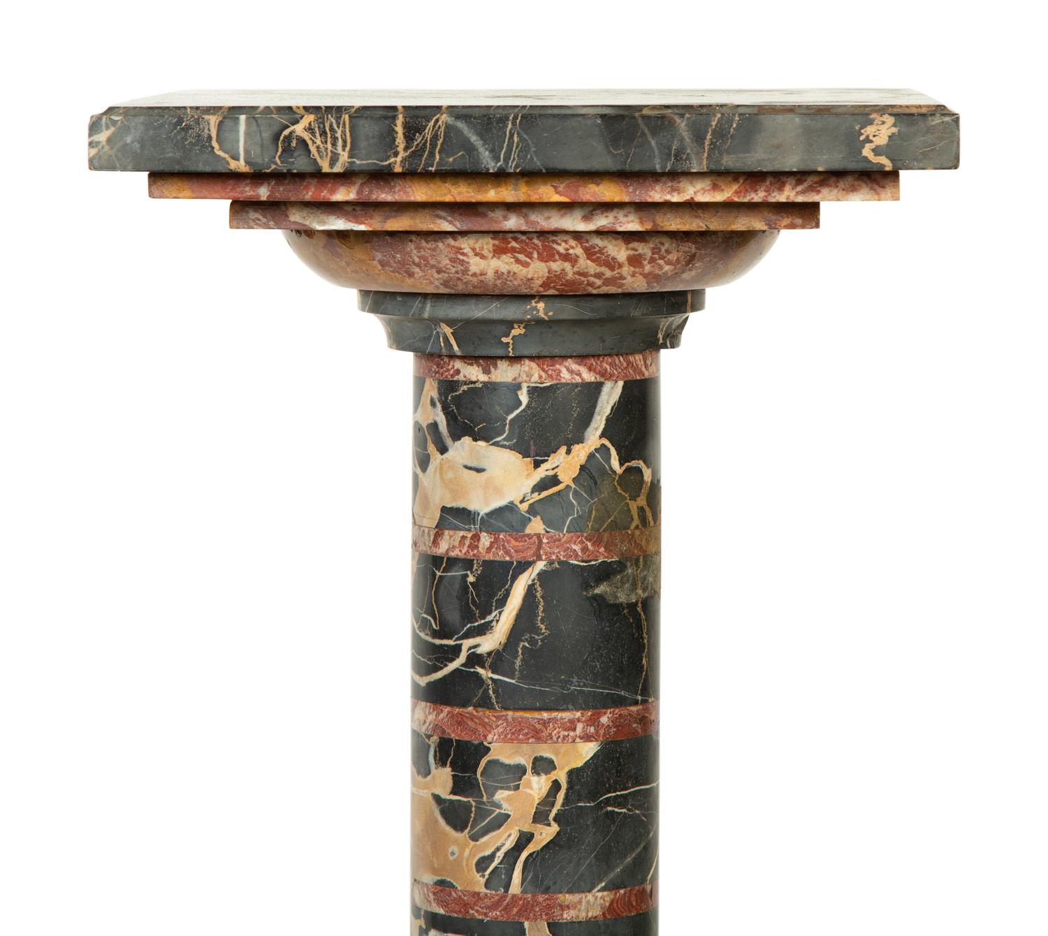 A Continental Bi-Color Marble Pedestal