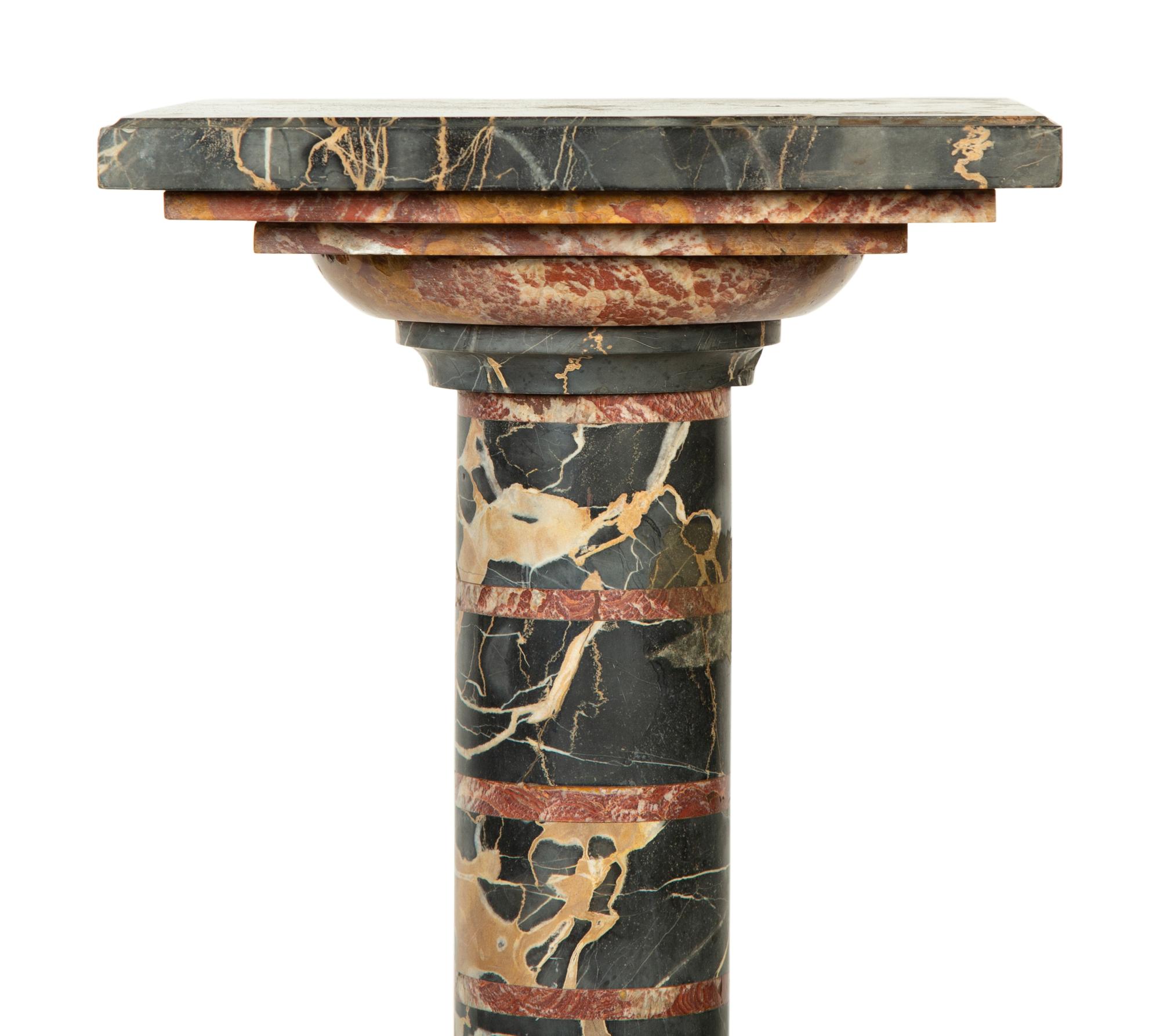 A Continental Bi-Color Marble Pedestal