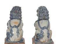 A Pair of Chinese Glazed Ceramic Guardian Lions
