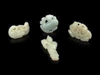 Four Chinese Celadon Jade Articles