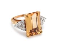 TOPAZ AND DIAMOND RING