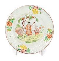 Eight English Soft Paste Porcelain Plates