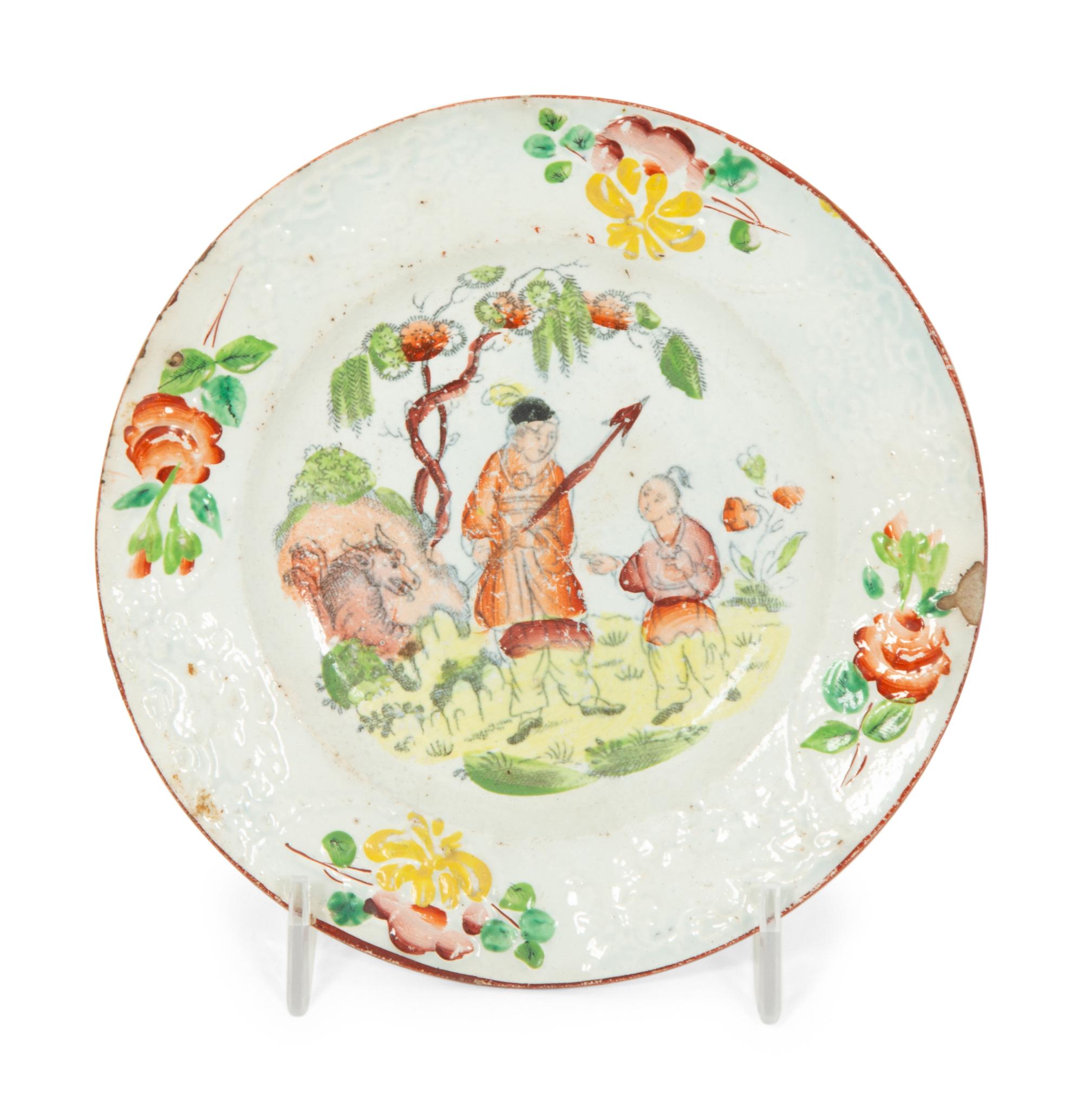 Eight English Soft Paste Porcelain Plates