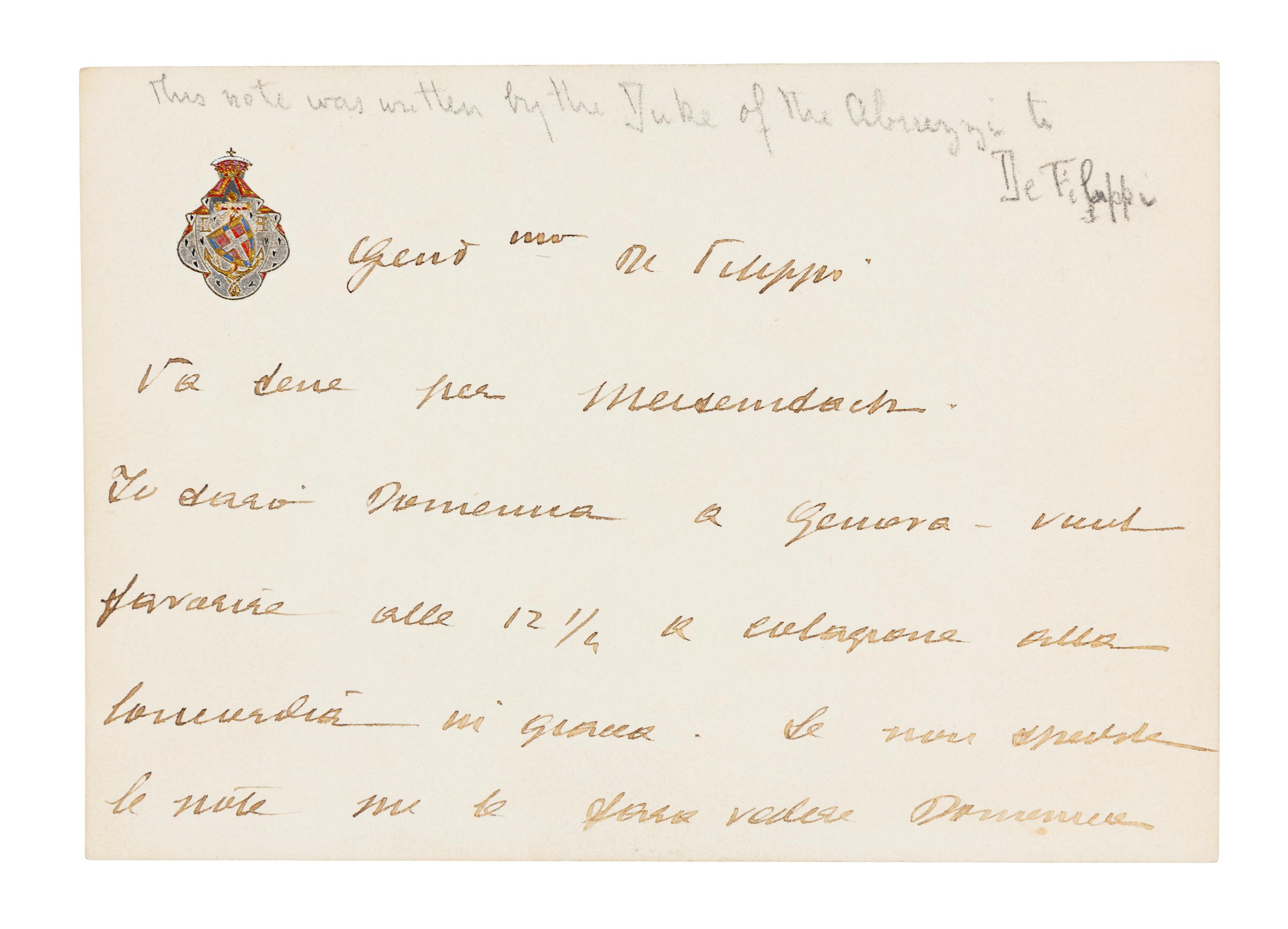 FILIPPI, Filippo de (1869-1938). The Ascent of Mount St. Elias [Alaska]. London, 1900. FIRST EDITION, LIMITED ISSUE.