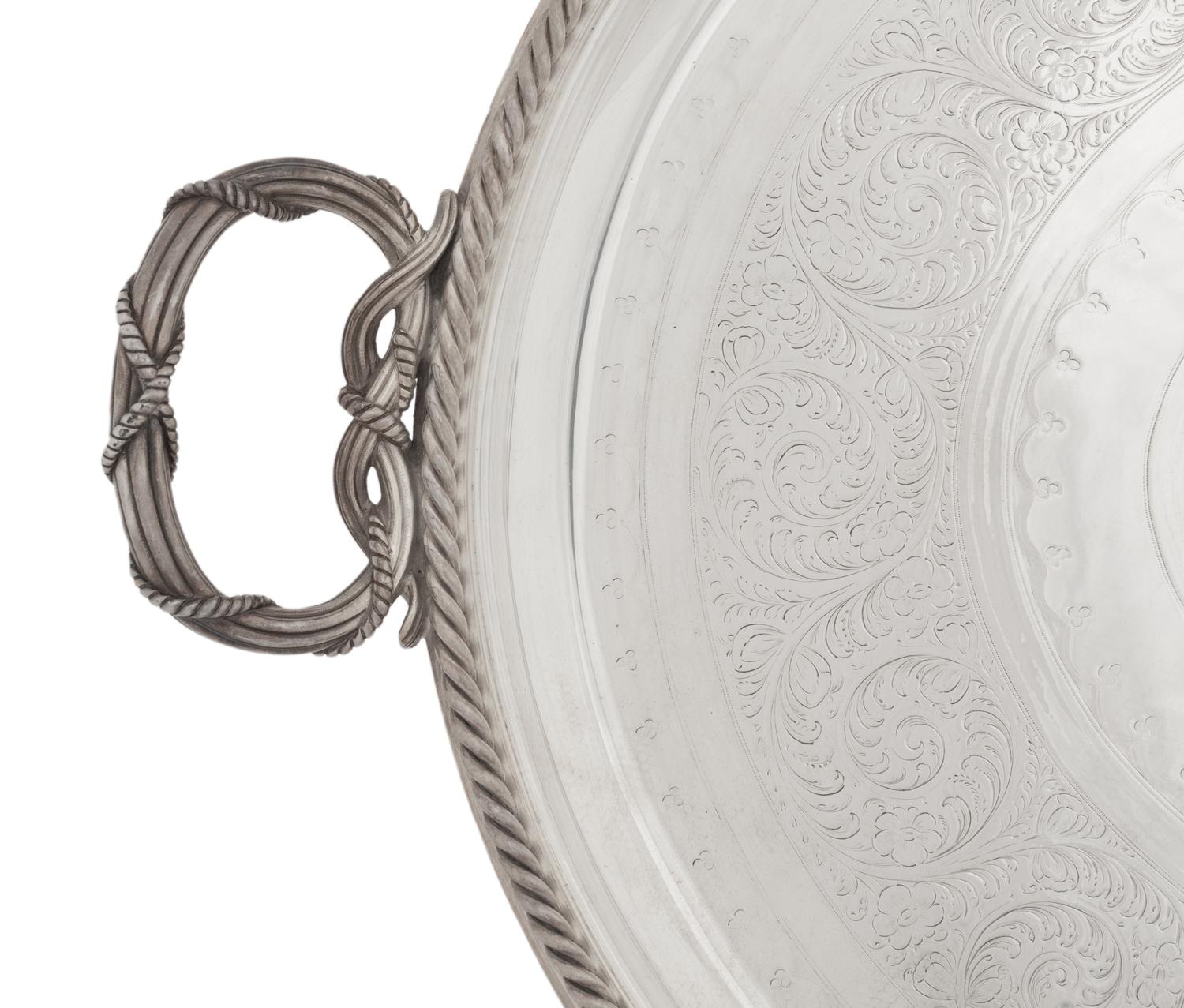 Two Victorian Silver-Plate Trays