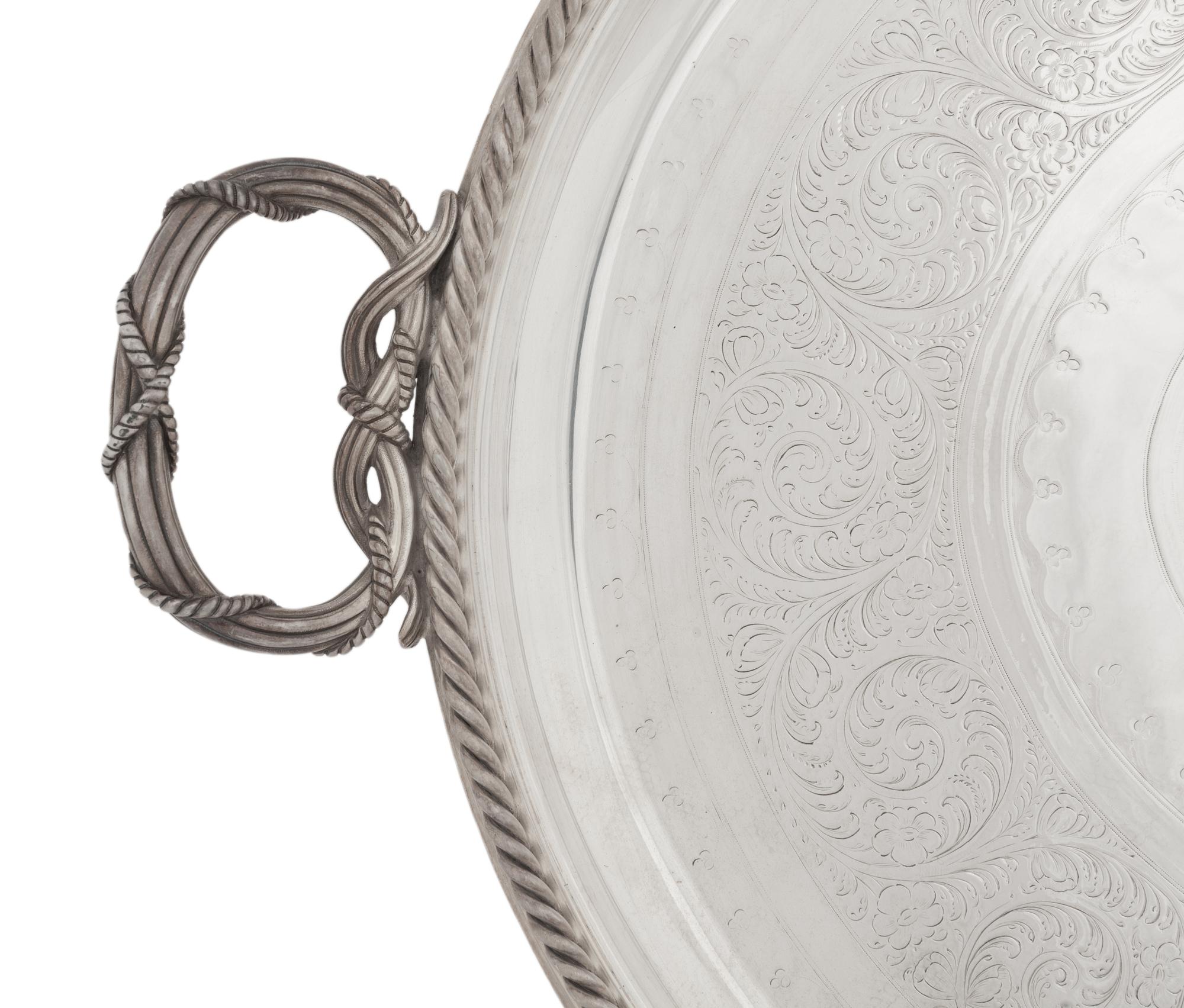 Two Victorian Silver-Plate Trays