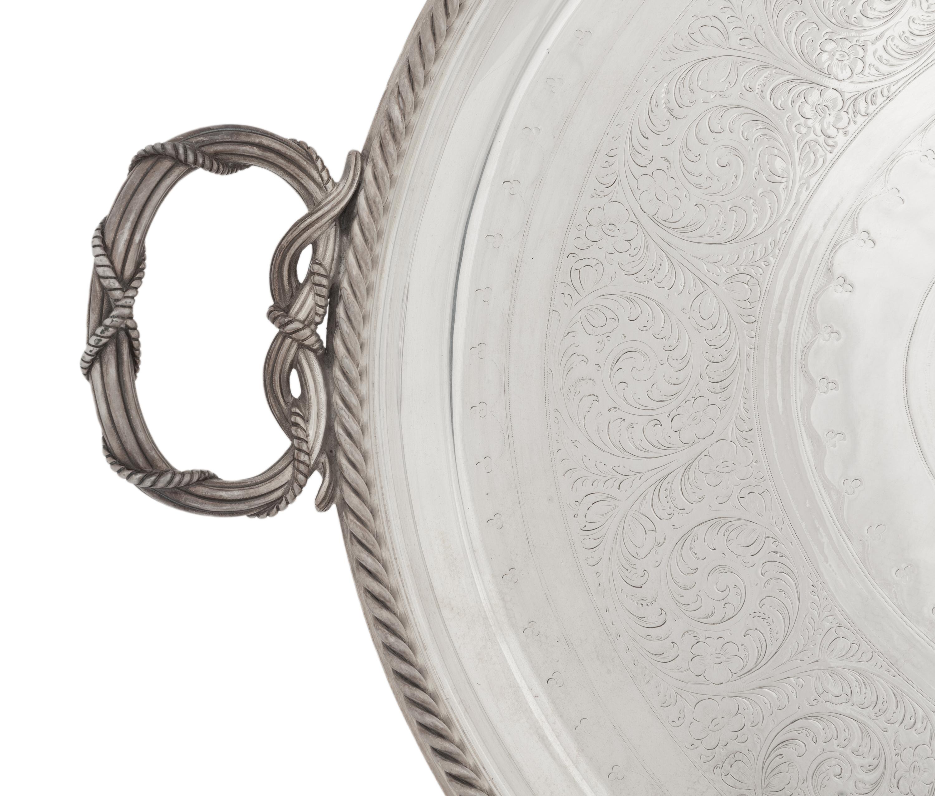Two Victorian Silver-Plate Trays