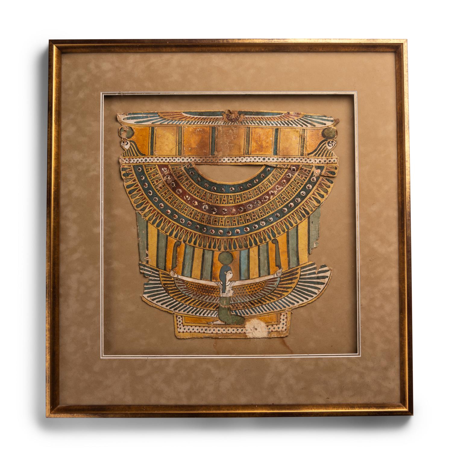 An Egyptian Painted Cartonnage Fragment