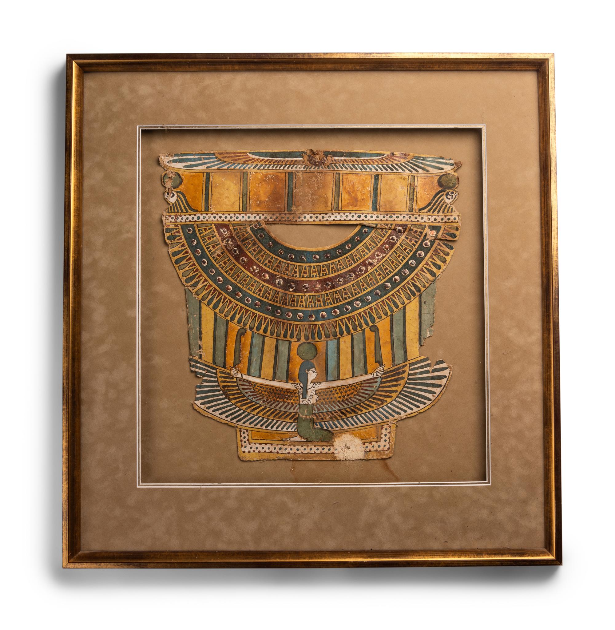 An Egyptian Painted Cartonnage Fragment