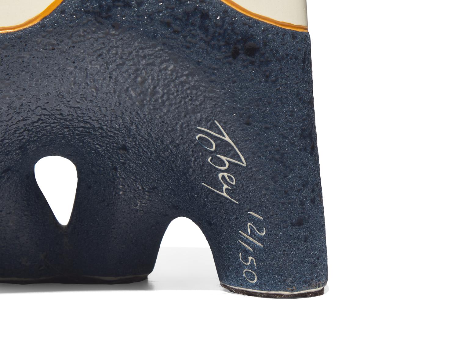 Two Works: Navy and Gold Buffalo , edition 12/150; White and Blue Buffalo