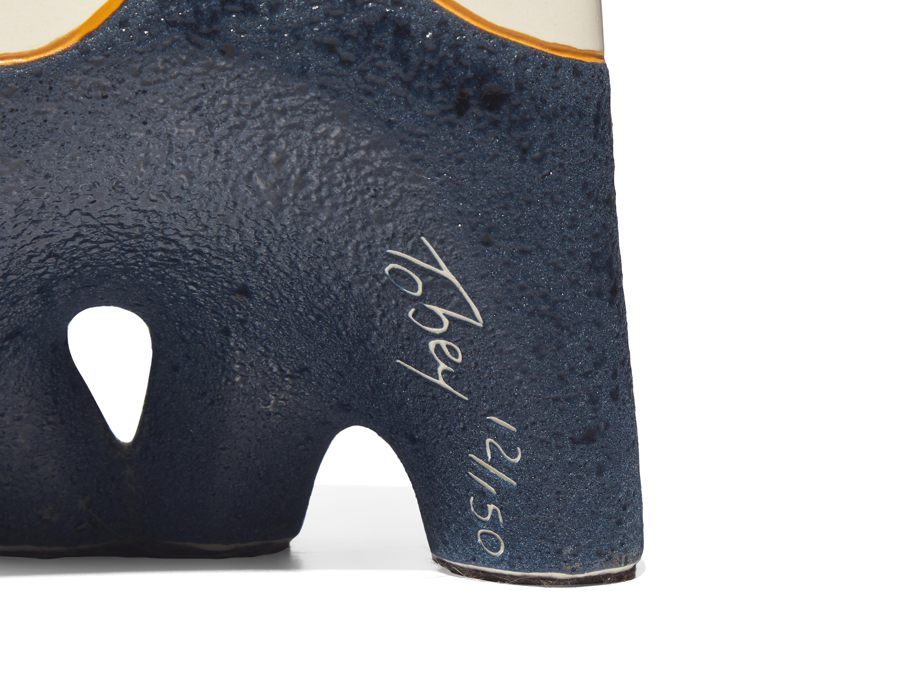 Two Works: Navy and Gold Buffalo , edition 12/150; White and Blue Buffalo