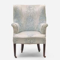 A Federal barrel-back mahogany easy chair early 19th century