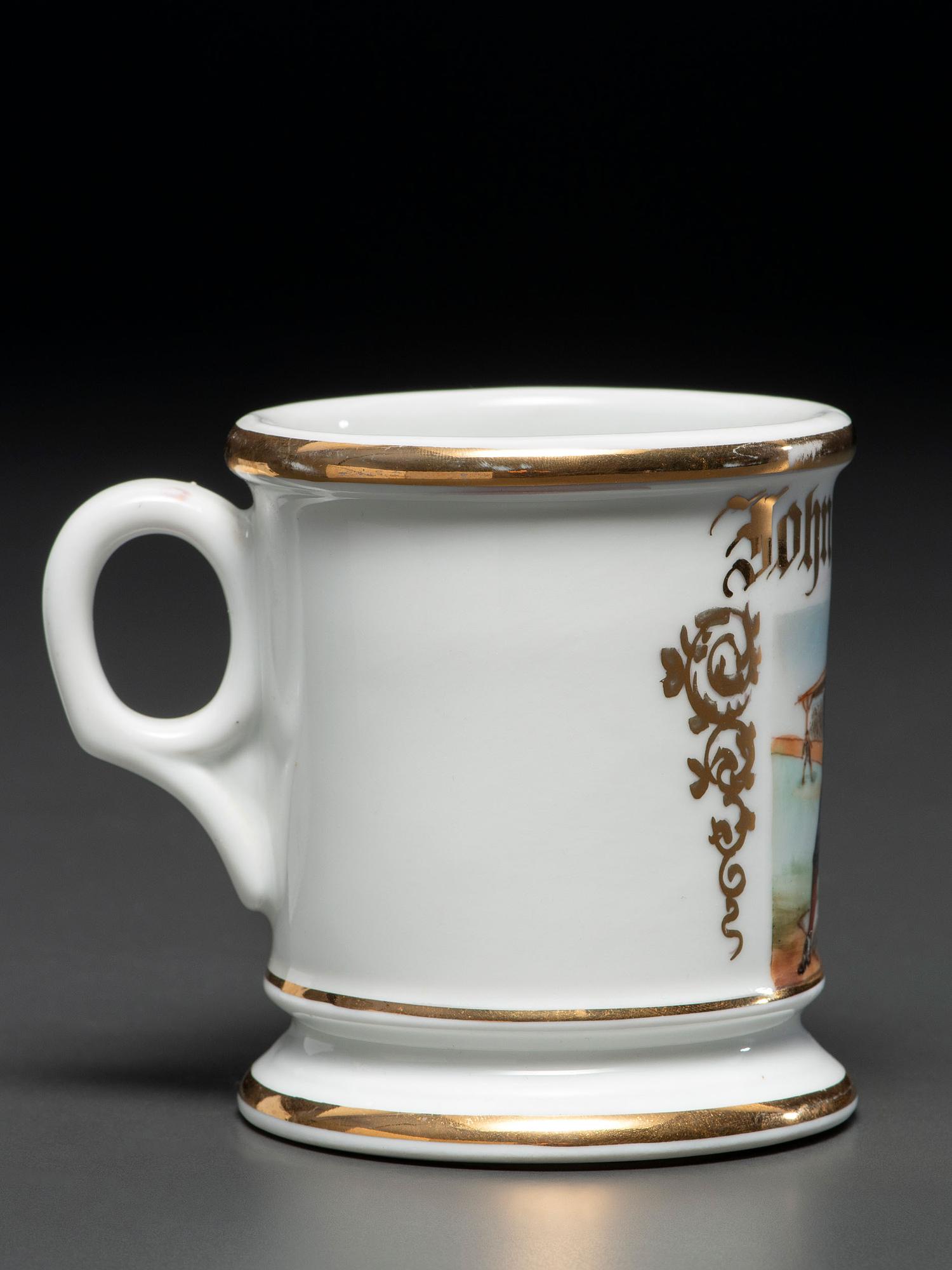 A Baseball Player's Porcelain Occupational Shaving Mug