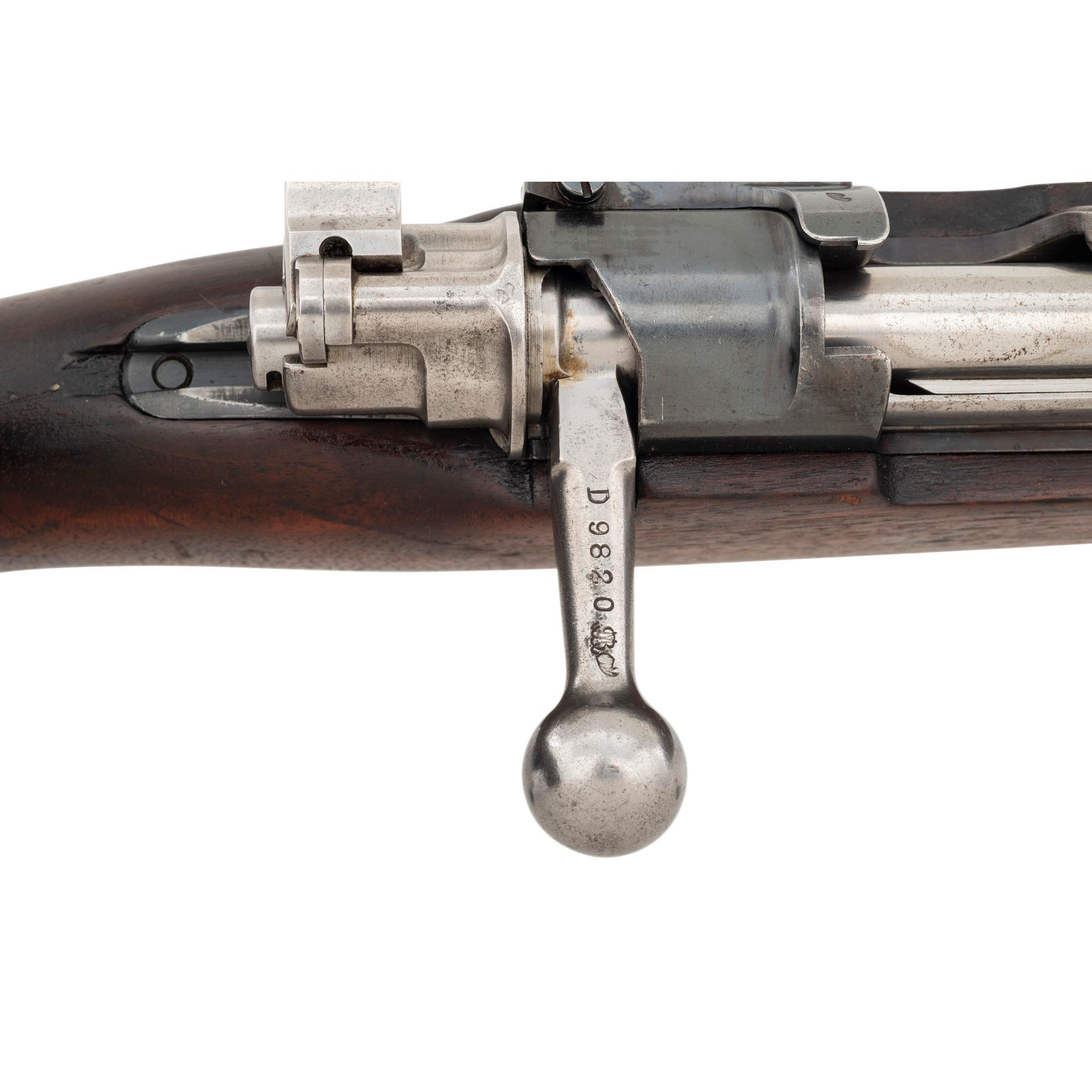 ** Argentine Mauser Model 1909 Rifle Missing Barrel Bands and Stock Bolt