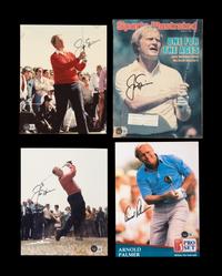 A Group of Jack Nicklaus and Arnold Palmer Signed Autograph Items (Beckett Authentication Services Letters),