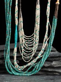 Pueblo Multi-strand Turquoise and Heishi Necklaces