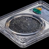 A 1776 Continental Currency Pewter ' Currency' $1 Coin [PCGS XF45; CAC Green Sticker]