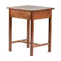 A Federal Line Inlaid Walnut One-Drawer Work Table