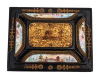 A Small Austrian Enamel Plaque Mounted Table Casket