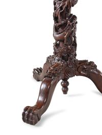 An Export Marble Inset and Mother-of-Pearl Inlaid Hongmu Table