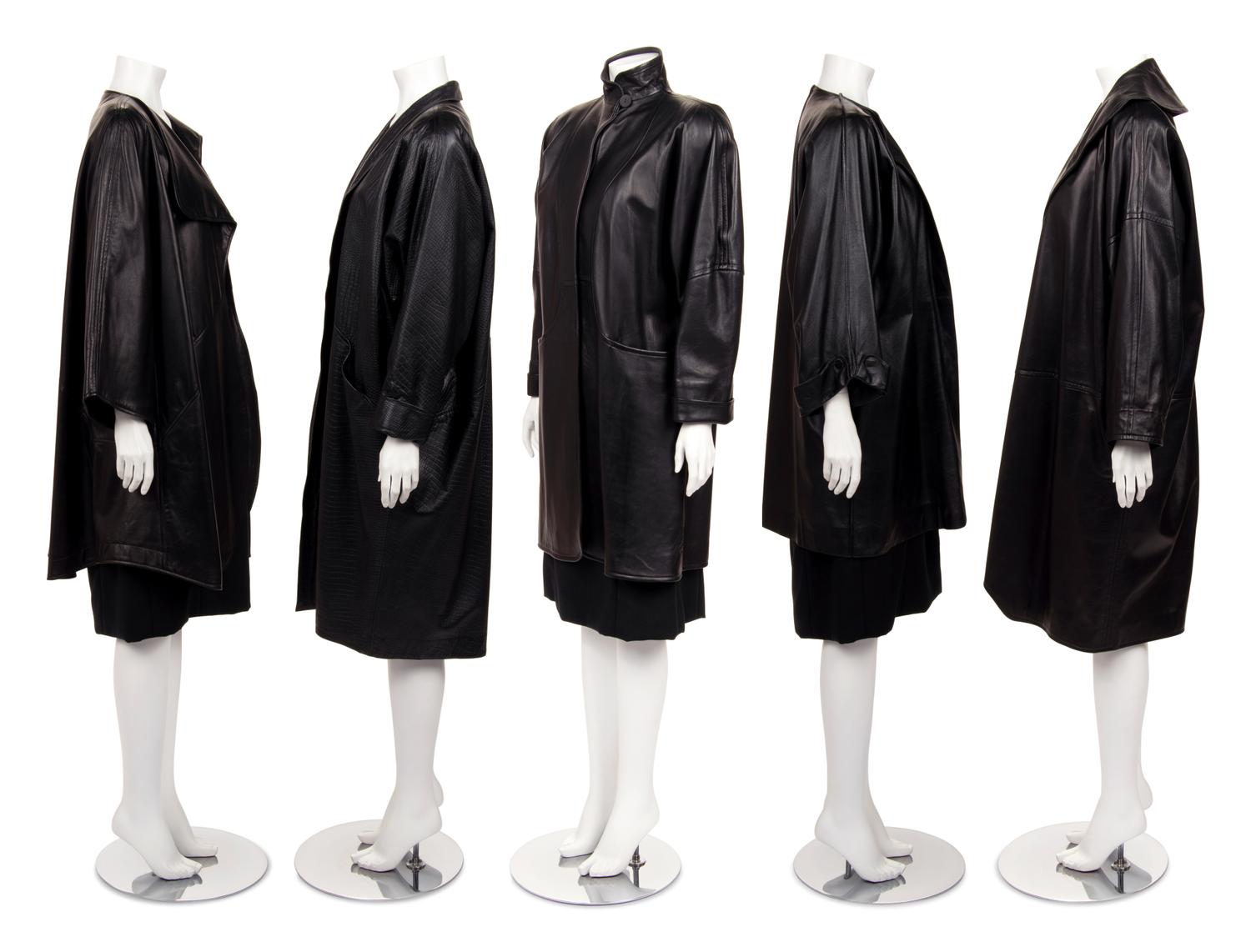 Nine Jean Muir Leather Outerwear Pieces, 1980s