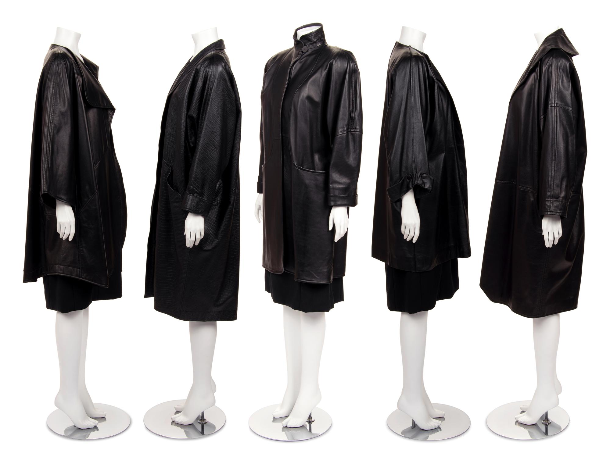 Nine Jean Muir Leather Outerwear Pieces, 1980s