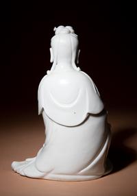 A Blanc-de-Chine Porcelain Figure of Guanyin